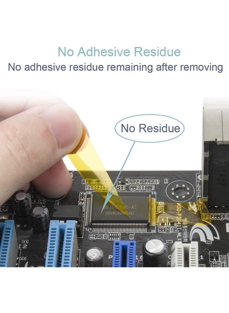 CLENEA شريط مقاوم للحرارة، شريط حراري عالي الحرارة، شريط طباعة بالتسامي، نقل حراري وعزل، لحام موجي، سهل الاستخدام، 3 مم/5 مم/8 مم/12 مم × 33 م، بني فاتح - Image 4